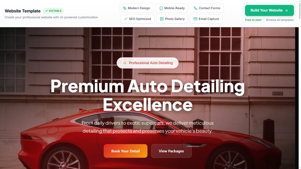 Business website on mobile