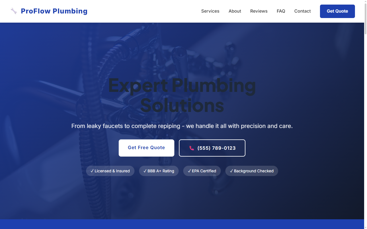 Business website template