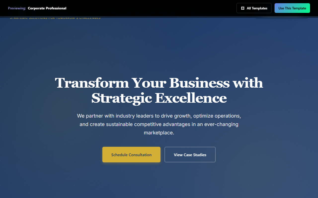 Corporate Professional website template preview