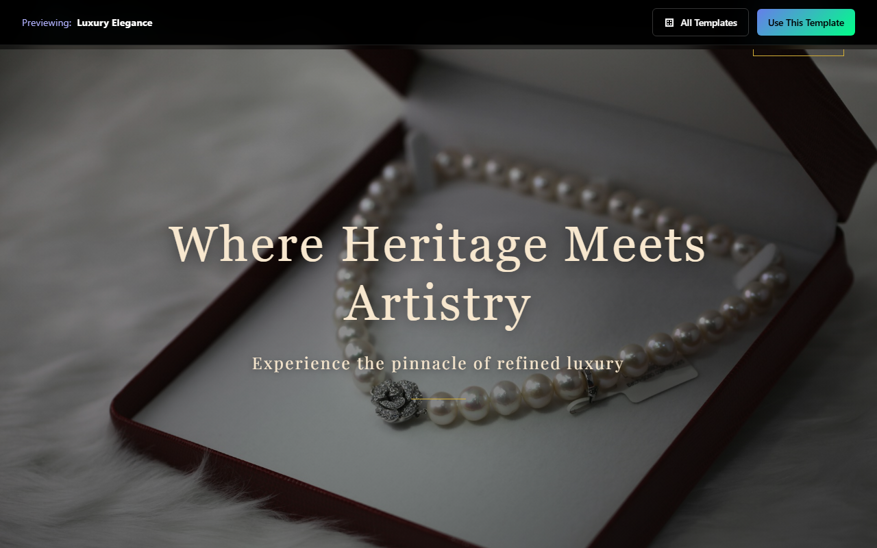 Luxury Elegance website template preview